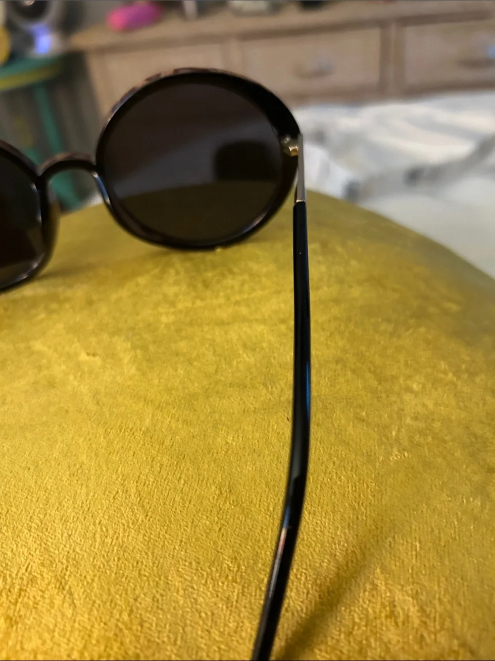 Betsey Johnson Tortoiseshell Round Sunglasses - Brown/Black Lenses